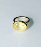 Citrine Ring Gold Oval