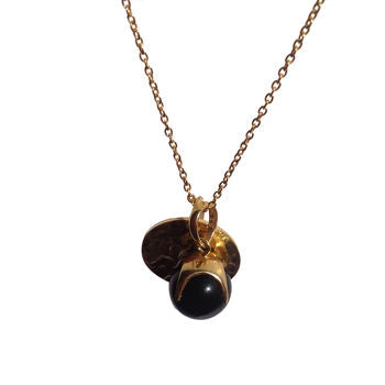 Smokey Topaz Cocktail And Gold Pendant Necklace