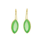 Green Onyx Earrings Circular Earrings
