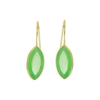 Green Onyx Earrings Circular Earrings
