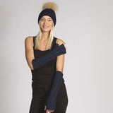 Cashmere Gloves Navy Blue Cashmere Wristwarmers