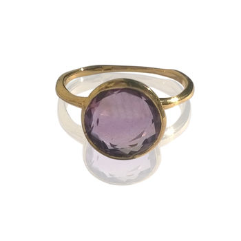 Gold Amethyst Ring 18ct Gold Vermeil