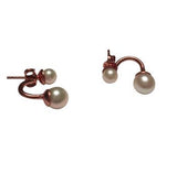 Rose Gold Pearl Earrings Pearl Cuff Earrings