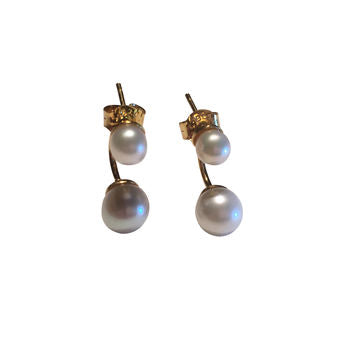 Rose Gold Pearl Earrings Pearl Cuff Earrings