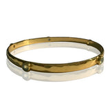 Aqua Chalcedony Gold Bangle 18ct Gold Layer