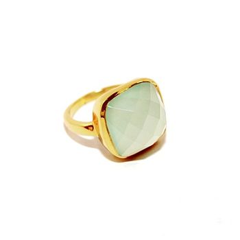 Aqua Square Rocktail Ring