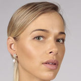 Silver Star Pearl Earring