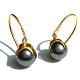 Black Pearls Earrings Gold Drop With Claw