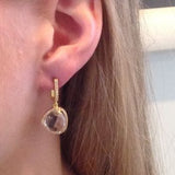 Diamante Gold Designer Drop Earrings Gift For Her