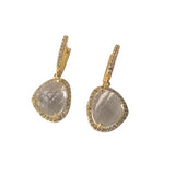 Diamante Gold Designer Drop Earrings Gift For Her