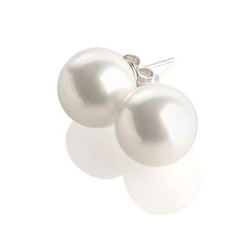 White Pearl Silver Studs