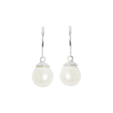 Pearl Earrings Silver Earrings Circular