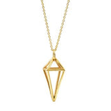 Geometric Gold Pendant Gold Necklace