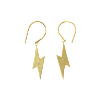 Thunderbolt Gold Earrings