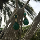 Green Chalcedony Earrings Drop Earrings