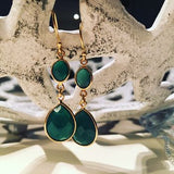 Green Chalcedony Earrings Drop Earrings
