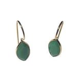 Green Chalcedony Drop Earrings