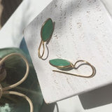 Green Chalcedony Drop Earrings