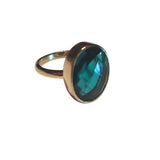 Green Gemstone Oval Ring