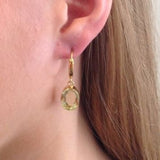 Citrine Gold Earrings Drop