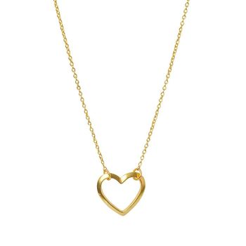 Gold Heart Necklace Gift For Her