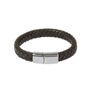 Mens Brown Leather Bracelet