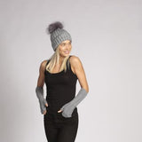 Cashmere Gloves Dark Grey Wristwarmer Gloves