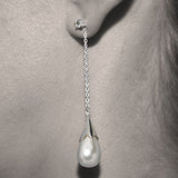 Pearl Earrings With Diamante Stud Designer Earrings