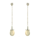 Pearl Earrings With Diamante Stud Designer Earrings