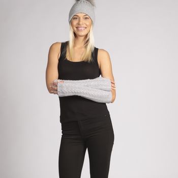 Cashmere Gloves Grey Cashmere Gloves