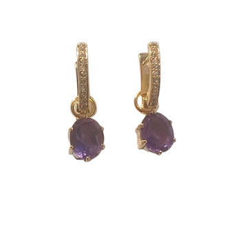Purple Amethyst Designer Earrings Gift For Her