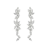 White Topaz Drop Earrings Diamante