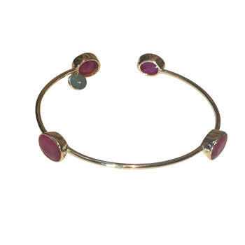 Ruby Gemstone Gold Bracelet Gifts For Her