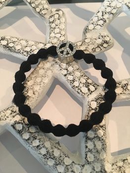 Peace Symbol Bracelet Peace Black Hairband