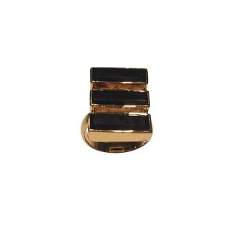 Black Onyx Ring Designer Gold Ring