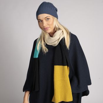 Cashmere Scarf Multi Striped Cashmere Scarf