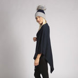 Cashmere Poncho Navy Blue Cashmere Poncho