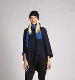 Cashmere Poncho Navy Blue Cashmere Poncho