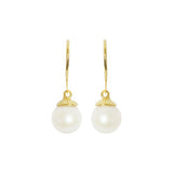Pearl Earrings Gold Earrings Circular